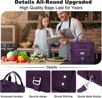 Weitars Insulated Lunch Bag for Women - Extra Large Tote Cooler with Removable Shoulder Strap | Ideal for Work, Picnics & Hiking