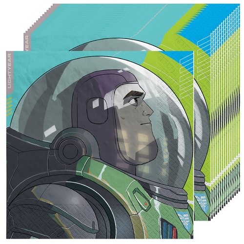 Lightyear Luncheon Napkins, 6.5" (16-Pack) - Premium Quality Party Essentials for Kids, Featuring the Iconic character Buzz Lightyear