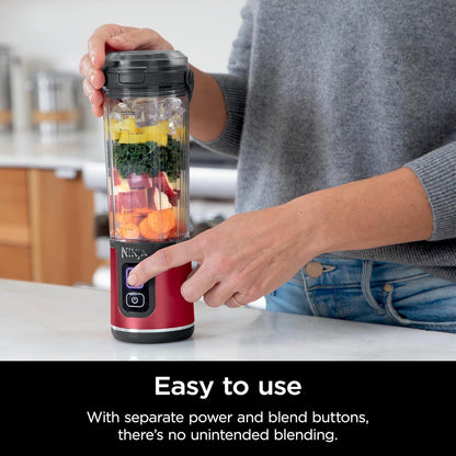 Ninja Blast Portable Blender - Cordless 18oz Personal Blender for Shakes & Smoothies | Leakproof Lid, USB-C, Red
