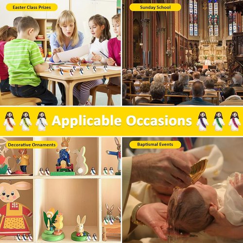 Little Jesus Figures by 110 PCS - Mini Jesus Figurines for Easter, Baptism Gifts & Sunday School (11 Colors)