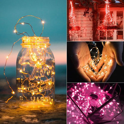 Brightown 12-Pack LED Fairy Lights - Waterproof Battery Operated String Lights | 7 Feet, Multi-Color