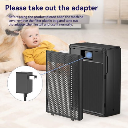 YARIKI Air Purifiers for Home Pets Covers Up to 1500 Sq Ft,H13 Hepa Filter with Washable Pre-Filter,Pet Hair Dander Smoke Air Cleaner,22 dB Quiet Sleep for Living Room Bedroom Kitchen,P280 (Black)