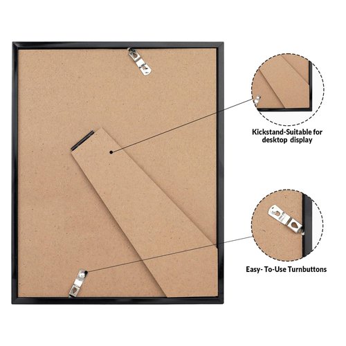 LaVie Home 2x3 Picture Frame, 2 x 3 Black Picture Frame with HD Plexiglas, 2 by 3 Display Frame 1 Pack, Classic Collection