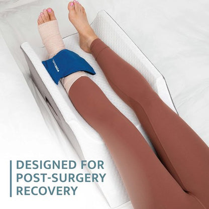 Kolbs Double Leg Elevation Pillow - Post Surgery Support with Stylish Jacquard Cover