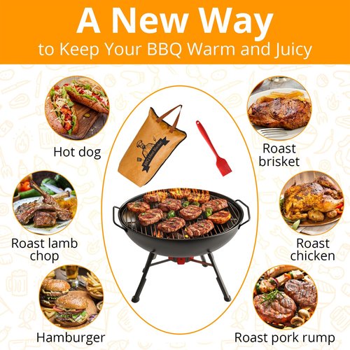 JJFYOSF BBQ Blanket for Resting Meat, Reusable Smoker Grilling Meat Insulated Resting Bag, Wide Mouth for Large Brisket/Beef/Pork Shoulders/Turkeys (21 inch + 15 inch)