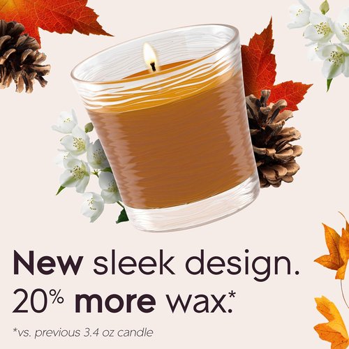 Glade 1-Wick Scented Candle Jar - Cashmere Woods Air Freshener with Essential Oils | 4.08 Oz, 2 Count