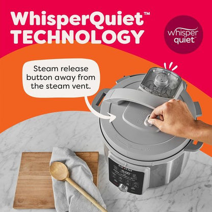 Instant Pot 8-Quart Electric Pressure Cooker - Whisper Quiet 9-in-1 with Stainless Steel Finish | Over 800 Recipes