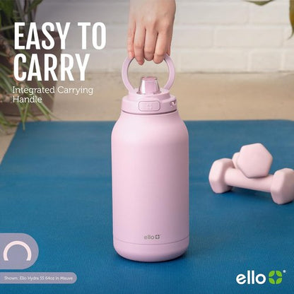 Ello Hydra 64oz Half Gallon Vacuum Insulated Stainless Steel Jug - Locking Lid for Easy Transport