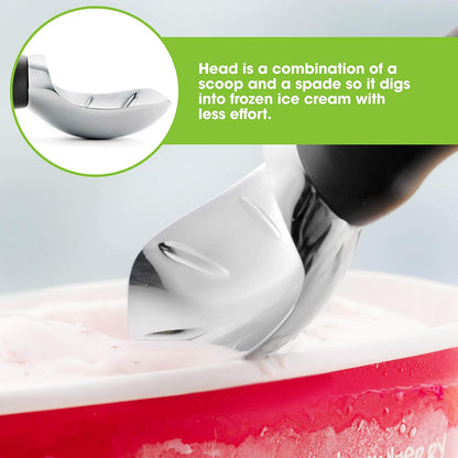 Spring Chef Premium Ice Cream Scoop & Dough Blender Set - Professional Quality - Black