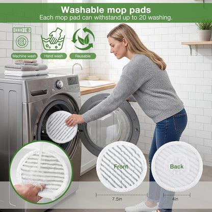 Shark 10-Pack Steam Mop Replacement Pads - Reusable, Washable for All Floor Types | Compatible with S8001, S7001, S7201, S7000AMZ, S8201