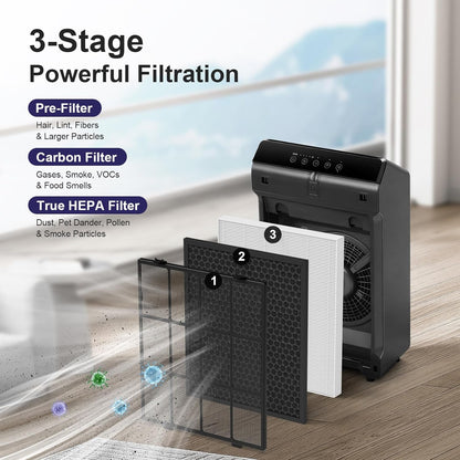Winix Filter Q – Replacement HEPA & Carbon Filters Combo Pack for 5510/5520 Air Purifiers | 2 HEPA & 2 Carbon Filters