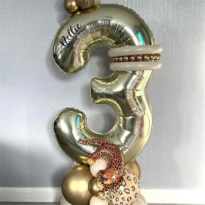 Champagne Gold Number Balloons - 40 Inch Light Gold Foil 3 & 0 for 30th Birthday Celebrations