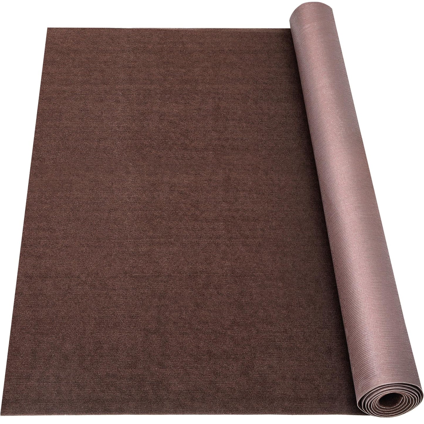 Grefinity Marine Carpet,6 FT x 14 FT Brown Indoor Outdoor Carpet 0.2" Thick Boat Carpet with Water-Proof TPE Backing, Non-Slide Outdoor Marine Carpet Roll for Home, Patio, Porch, Deck