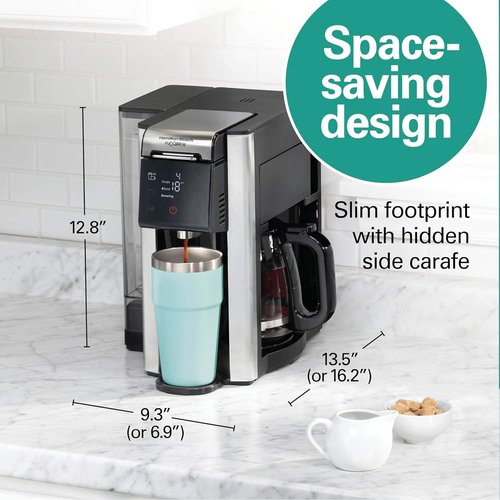 Hamilton Beach FlexBrew Coffee Maker - 5-in-1 Programmable Hot & Iced Brewer, 12 Cup Capacity, Black