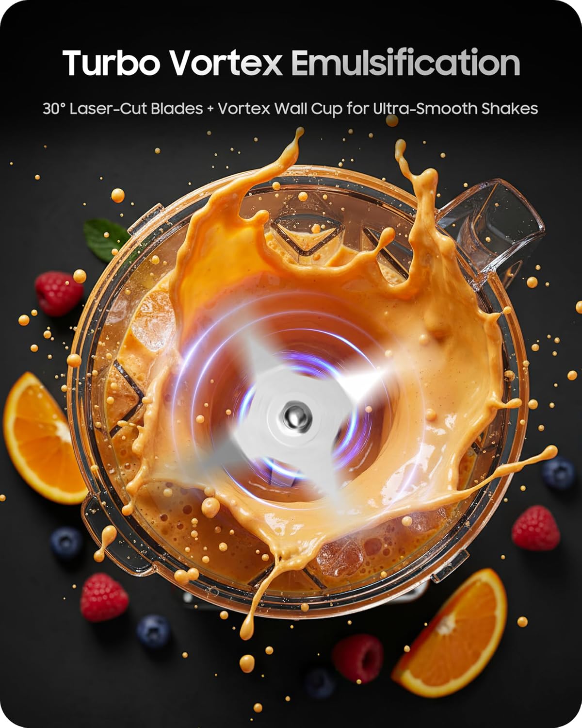 Professional Commercial Vacuum Blender - 40000 RPM with Quiet Shield | 56oz Tritan Cup for Smoothies & Soups