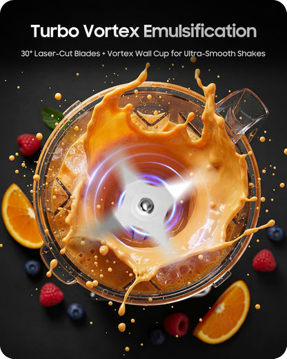 Professional Commercial Vacuum Blender - 40000 RPM with Quiet Shield | 56oz Tritan Cup for Smoothies & Soups