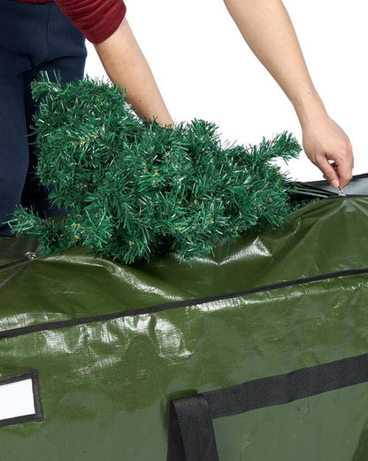 HOMEST Christmas Tree Storage Bag - Zippered Design with Reinforced Handles | Fits 4.5-7ft Artificial Trees, Green
