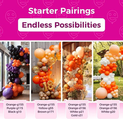 Bezente Large Orange Balloons - 30 Pack Thick Latex Balloons for Birthday & Wedding Decor