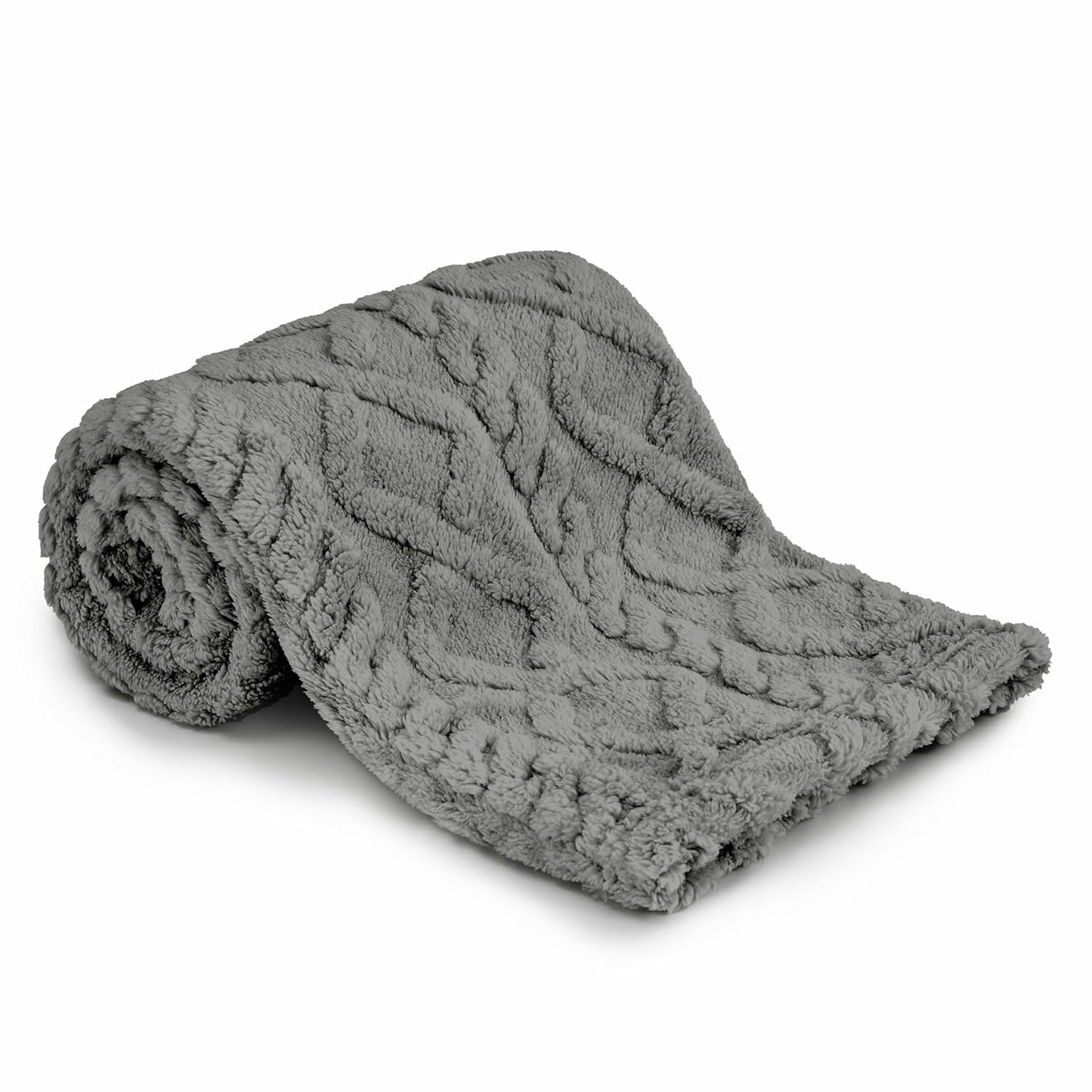Sherpa Fleece Baby Blanket - Ultra Soft & Fluffy Infant Receiving Blanket | Cozy 30”×40” Grey for Boys & Girls