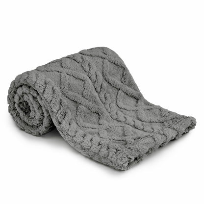 Sherpa Fleece Baby Blanket - Ultra Soft & Fluffy Infant Receiving Blanket | Cozy 30”×40” Grey for Boys & Girls