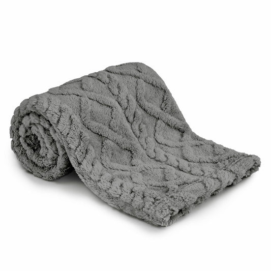 Sherpa Fleece Baby Blanket - Ultra Soft & Fluffy Infant Receiving Blanket | Cozy 30”×40” Grey for Boys & Girls