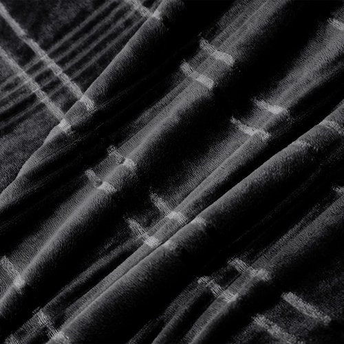 COOVA Oversized King Fleece Blanket 120x120 inches, Soft Cozy Warm Giant Extra Large 10'x10' Blanket for Bed, Sofa, Couch,Travel, Camping, California Huge Big Throw Blanket, Checkered Black