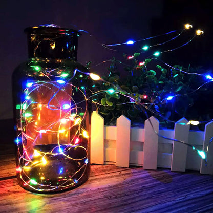 ZPH Fairy Lights - 4-Pack Bright Colored Waterproof String Lights | 3.3ft with 10 LEDs for Weddings & Crafts