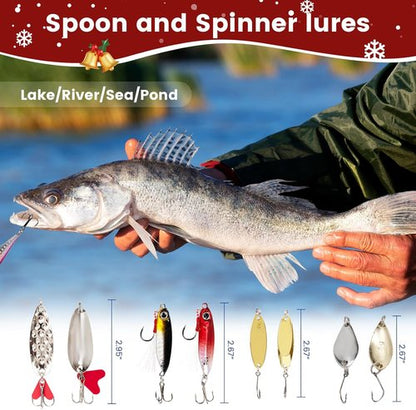 Fishing Advent Calendar 2025 - 24 Days of Bait Surprises with Bionic Lures & Crankbaits | Perfect Christmas Gift for Men & Boys