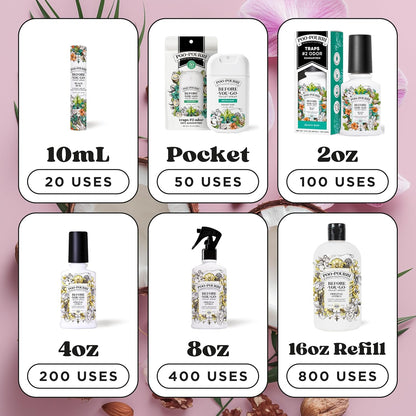 Poo-Pourri Pocket Toilet Spray - Travel Essential for On-The-Go Odor Control | Beach Bum, 1 Fl Oz, TSA Approved