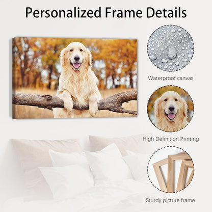 Skiennix Custom Canvas Prints - Personalized Photo Wall Art for Family & Pets | Framed 24x16