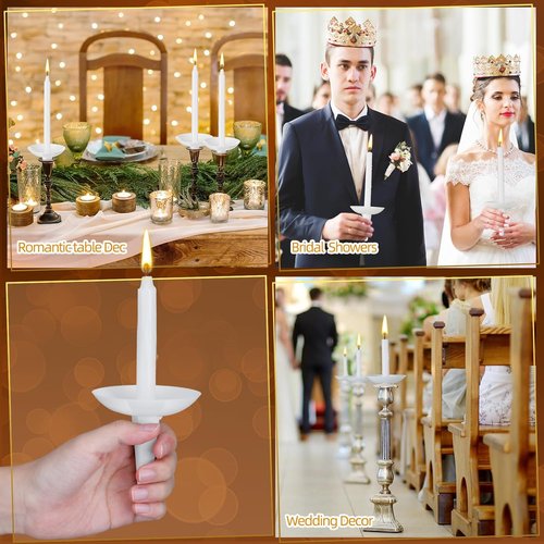 Church Candle Holders by Candlelight Service - 200 Pcs Plastic Drip Protectors for Vigil & Events