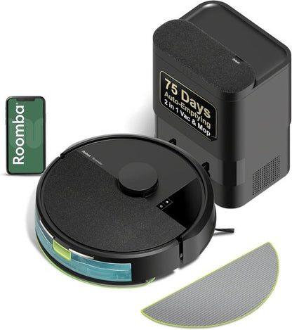 iRobot Roomba 104 Vacuum & Mop Robot - Self-Emptying for 75 Days, Powerful Suction, Ideal for Pet Hair