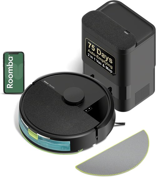 iRobot Roomba 104 Vacuum & Mop Robot - Self-Emptying for 75 Days, Powerful Suction, Ideal for Pet Hair