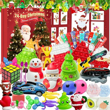 Fidget Advent Calendar 2025 - Christmas Countdown with 24 Surprising Fidget Toys | Perfect Sensory Gifts for Kids