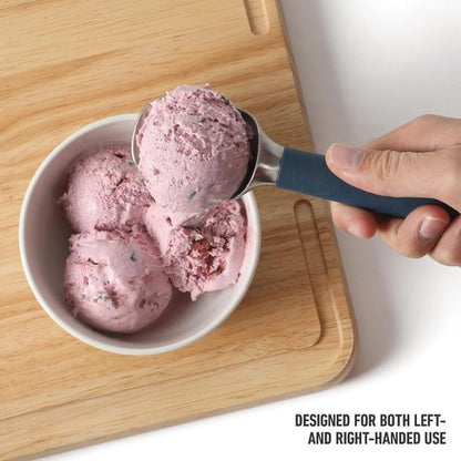 Calphalon Ice Cream Scoop - Stainless Steel with Thermoplastic Rubber Handle | Navy Blue