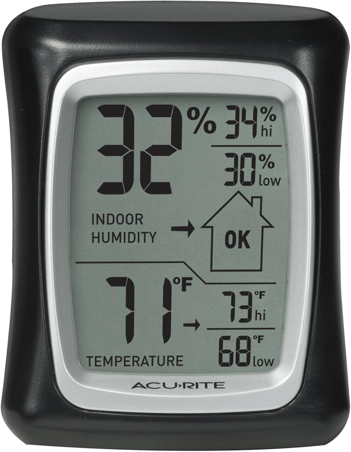 AcuRite Indoor Digital Thermometer & Hygrometer - Accurate Temperature & Humidity Gauge