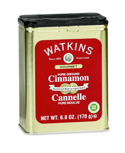Watkins Gourmet Cinnamon Spice Tin - Pure Ground, 6 oz. for Delicious Flavor Enhancements