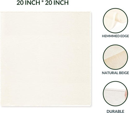 Beige Cheesecloth by [Brand Name] - 6-Pack 20x20 Inch Hemmed Strainer for Cooking, Baking & Juicing