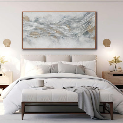 Skiennix Abstract Canvas Wall Art - Modern Framed Decor for Living Room | Large 29" X 58" Prints