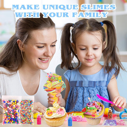 Skiennix Slime Making Supplies Kit - 175 Pack of Charms & Foam Balls for Creative Slime Fun