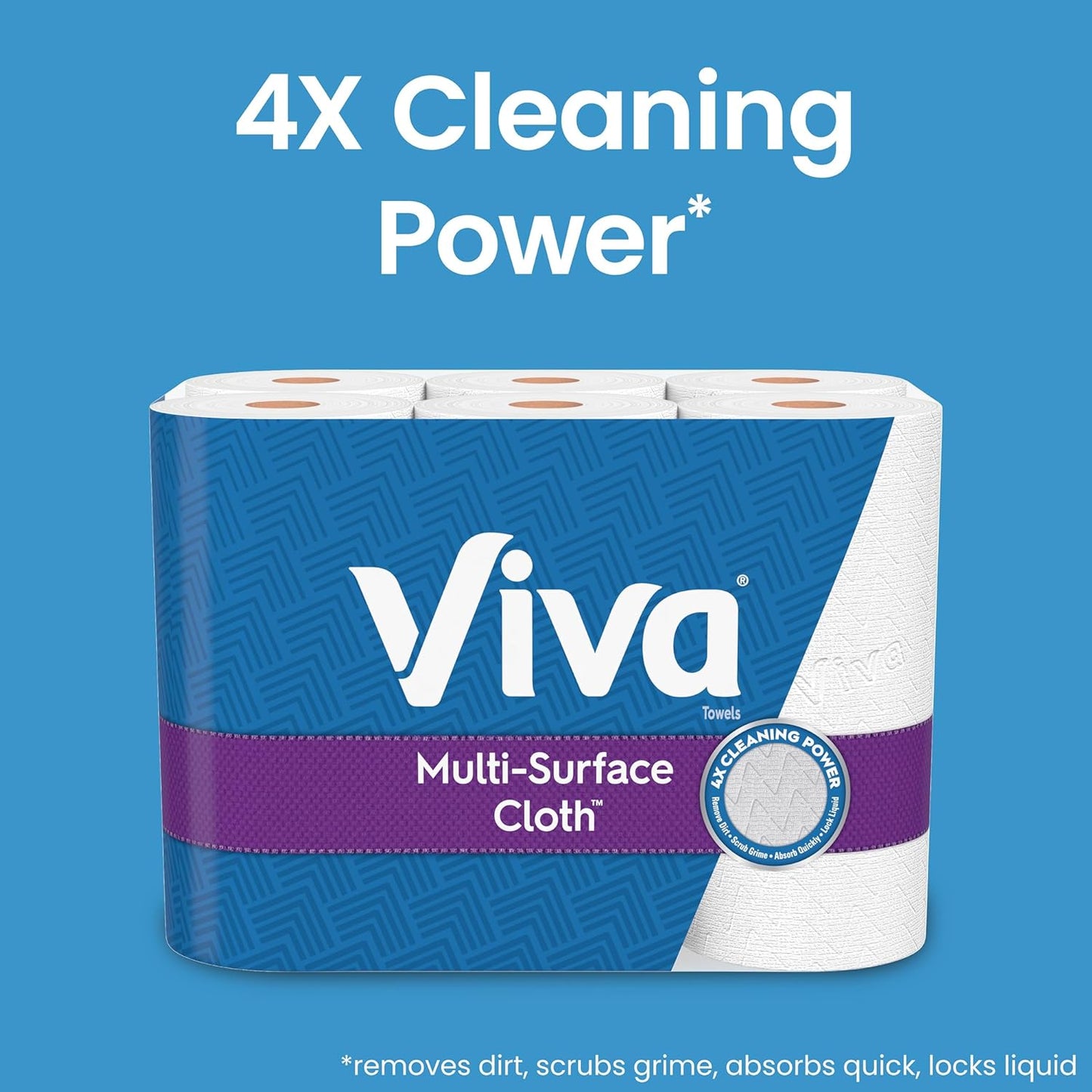 Viva Multi-Surface Cloth Paper Towels - 24 Double Rolls | 110 Sheets Per Roll for Ultimate Cleaning