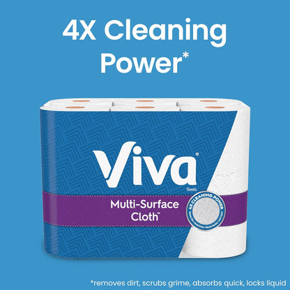 Viva Multi-Surface Cloth Paper Towels - 24 Double Rolls | 110 Sheets Per Roll for Ultimate Cleaning