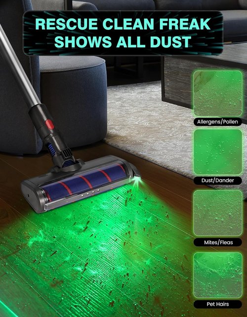 Dyson Vacuum Cleaner Dust Display LED Lamp - Reveal Microscopic Dust & Illuminate Pet Hair