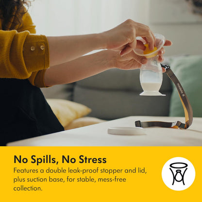 Medela Harmony Manual Breast Pump Bundle - Perfect Pair with Silicone Breast Milk Collector | Lightweight & BPA-Free