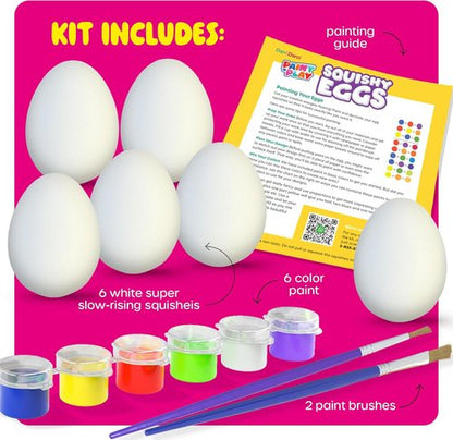 Dan&Darci Easter Egg Squishy Painting Kit - Fun Arts & Crafts for Kids - Decorate 6 Slow Rising Squishies | Perfect Gift for Ages 6-10