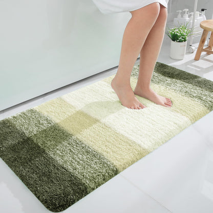 OLANLY Large Bathroom Rugs Mat 45x27, Extra Soft Absorbent Microfiber Bath Rugs, Rubber Backing, Quick Dry, Washable Bath Mats for Bathroom Floor, Tub and Shower, Home Decor Accessories, Dark Green