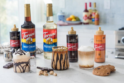 Torani Puremade Dessert & Drink Sauce Variety Pack - Chocolate Caramel, Dark Chocolate, White Chocolate | 16.5 fl oz (Set of 4)