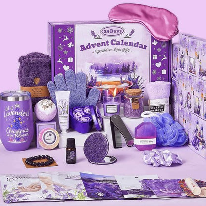 Advent Calendar 2026 by [Brand Name] - 24 Days of Lavender Spa Gifts for Women | Perfect for Mom, Wife, or Sister