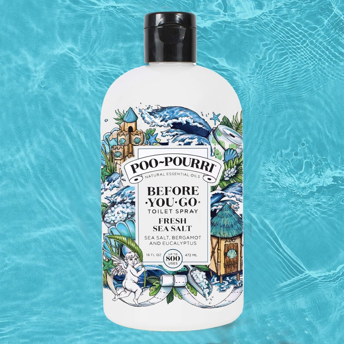 Poo~Pourri 16oz Fresh Sea Salt | Odor Eliminating Spray for Home Freshness