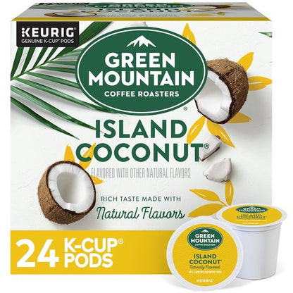 Green Mountain Coffee Roasters Island Coconut K-Cup Pods - Flavored Light Roast Coffee, 24 Count